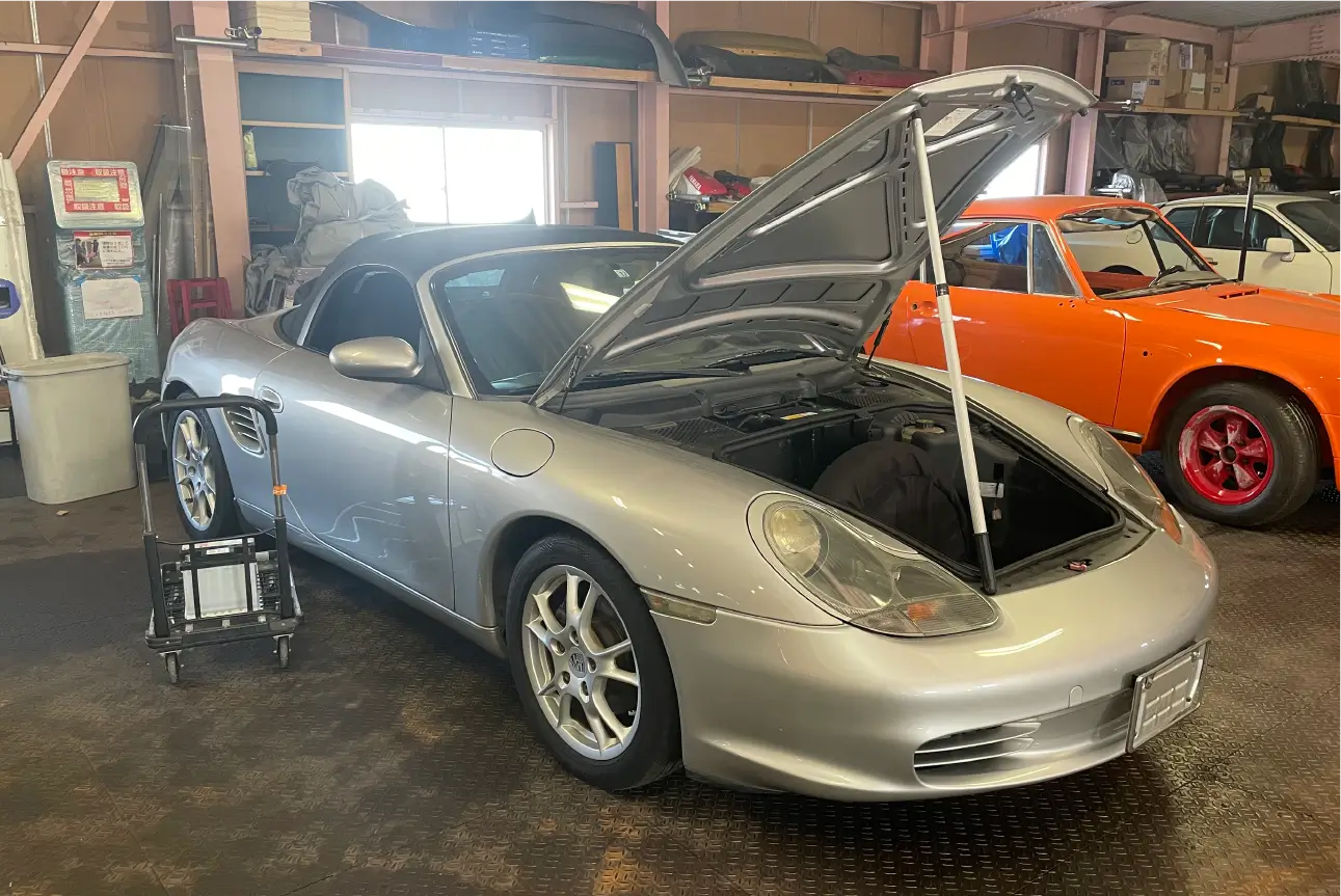 PORSCHE986 boxster 2.7 シルバー（AT） ポルシェレンタカー